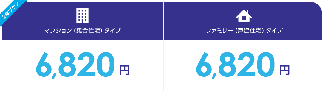 BIGLOBE光10ギガ 2年プランの月額基本料金